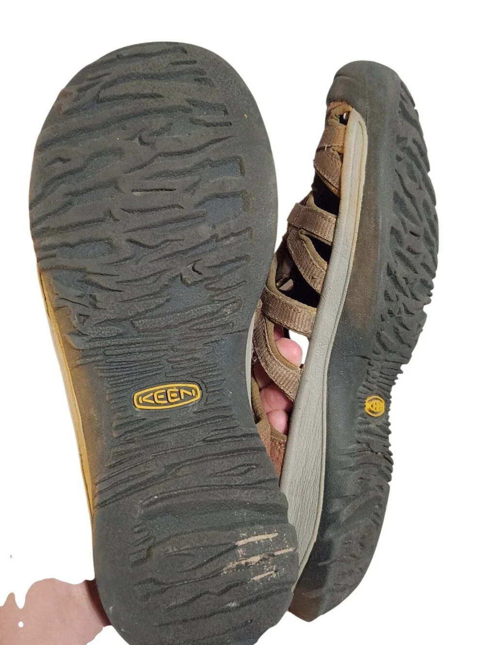 Keen Whisper Sandals Womens 8.5 Brown Tan Waterproof Shoes Strappy